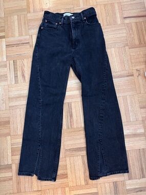 Abercrombie 90s relaxed Jean high rise Black